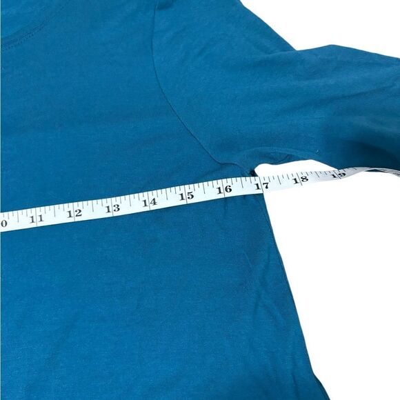 Eileen Fisher Teal Viscose Jersey Stretch Dress - Picture 4 of 6